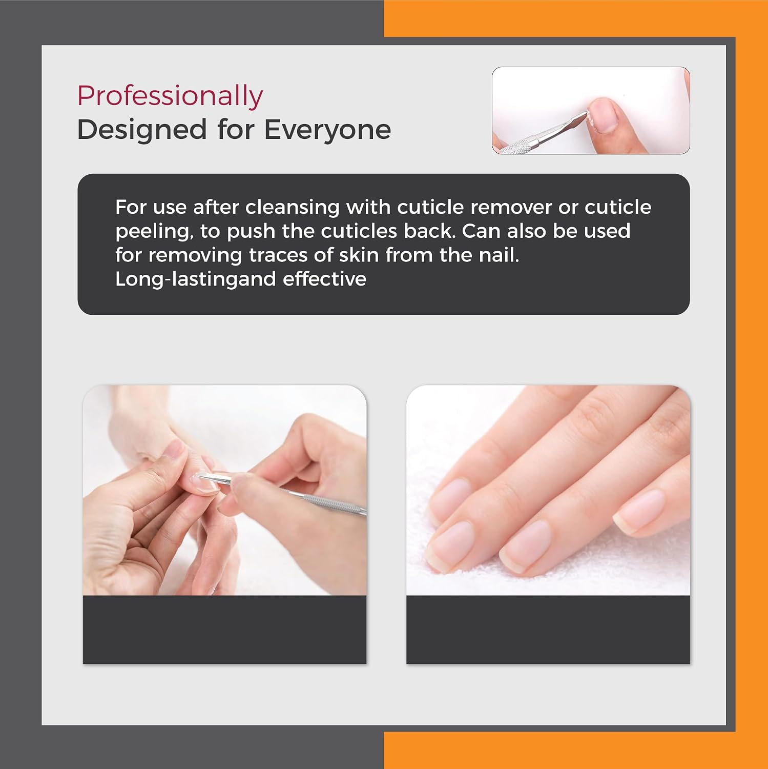 Suvorna 2-in-1 Cuticle Pusher Tool and Cuticle Knife or Cuticle Cutter Empujador De Cuticula Profesional | Mini Cuticle Pusher, Metal Cuticle Pusher Stainless | Nail Cuticle Pusher Nail Design Tools
