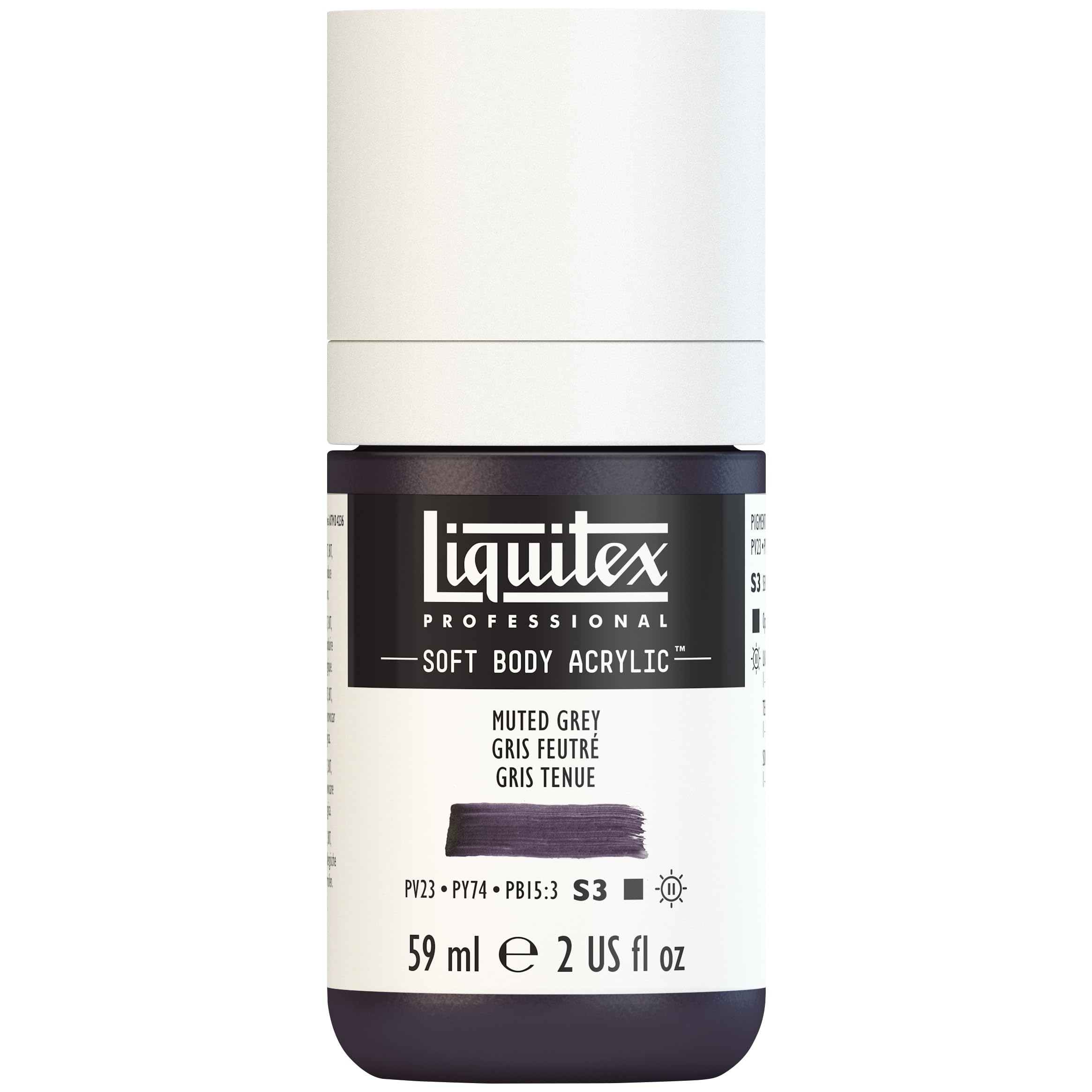 Liquitex Acrylic Paint, Muted Grey, 59 ml (Pack of 1)