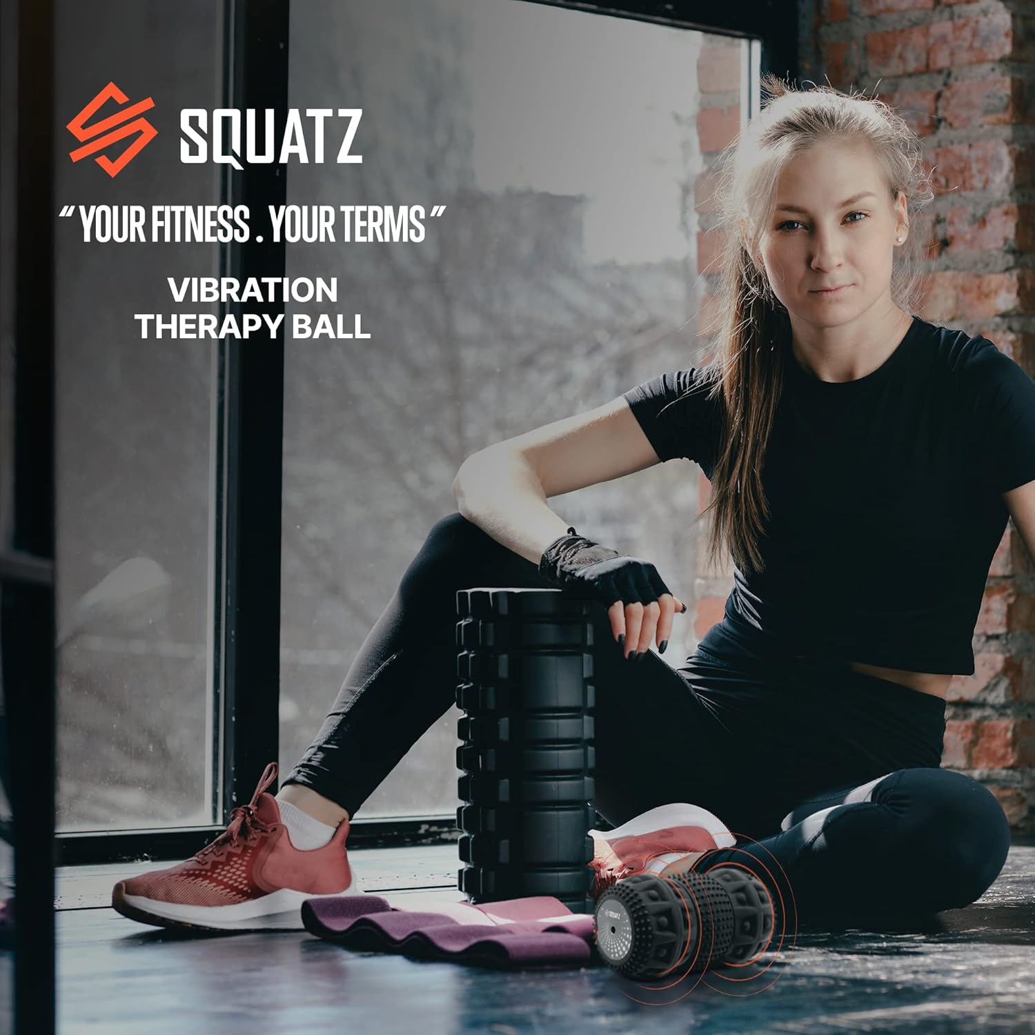 SQUATZ Peanut Wireless Vibrating Massage Ball - 3 Vibration Intensity Levels, 2 to 5 Hours Power Life, Portable and Rechargeable, Deep Tissue Trigger Point Therapy Suitable for Massaging Muscles