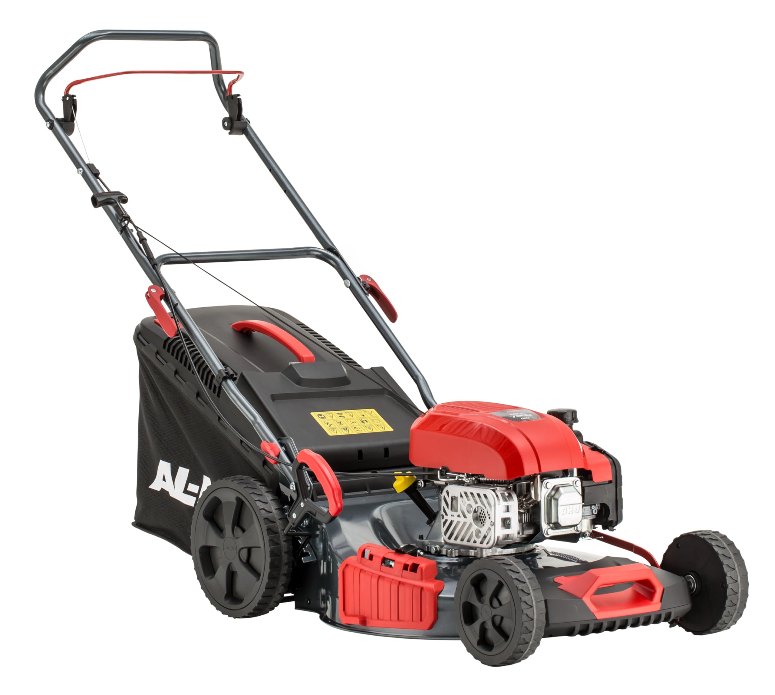 AL-KO Benzin-Rasenmäher Easy 4.66 P-D, 46 cm Schnittbreite, 1.9 kW Motorleistung, zentrale Schnitthöhenverstellung, 4INONE Function, Stahlblechgehäuse, für Rasenflächen bis 1200 m²