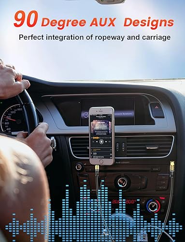 Miniatura 2 de VANAUX - Cable de audio de 0.138 in, cable auxiliar de ángulo recto de 90 grados, cable auxiliar estéreo a conector compatible con reproductor MP3,