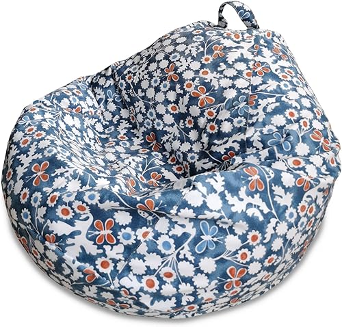 Miniatura 1 de YuppieLife Funda de lona para almacenamiento de animales de peluche para niños (solo funda, sin relleno), lavable a máquina, funda para sofá