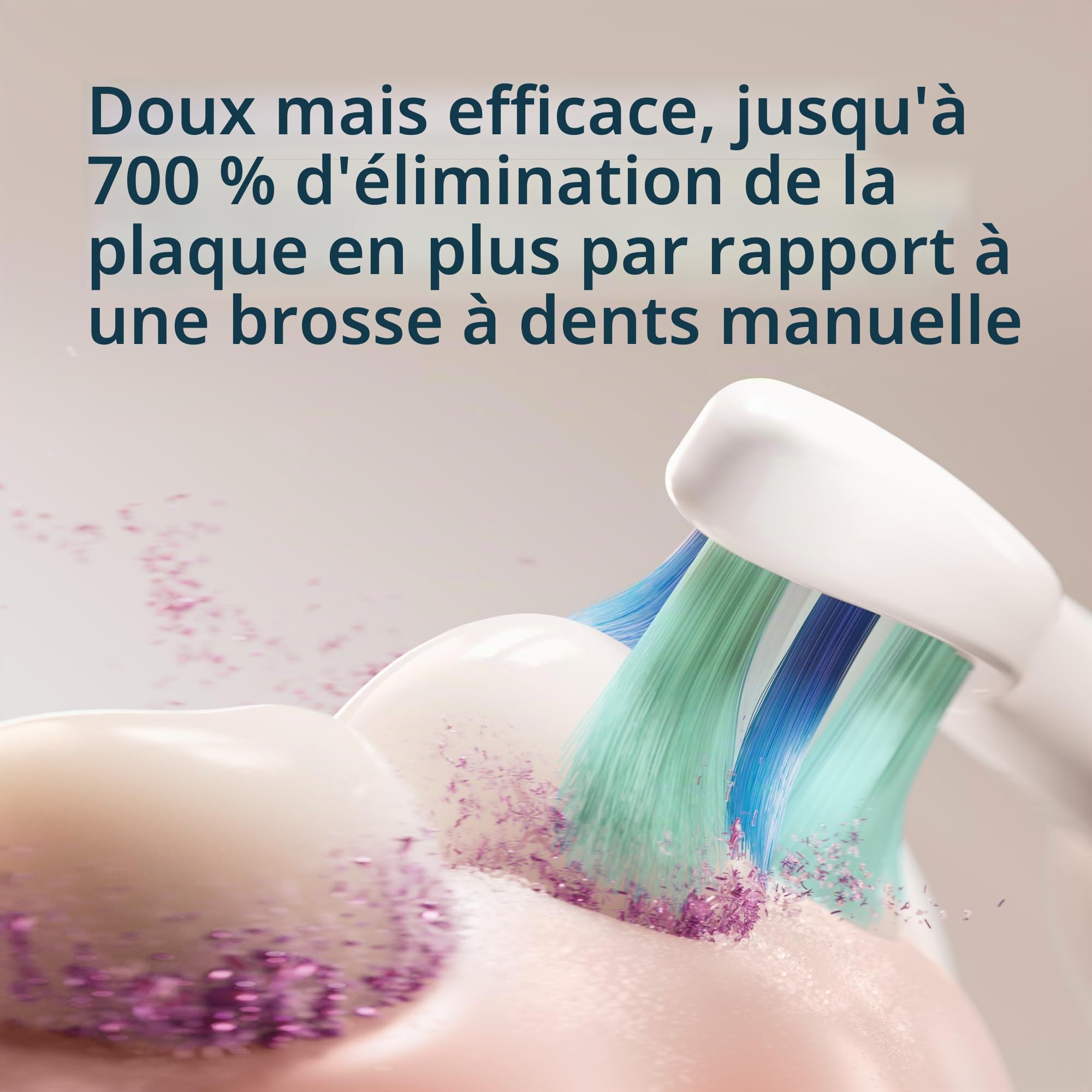 Philips Sonicare 4100 Power Brosse à dents électrique rechargeable avec capteur de pression Blanc HX3681/23