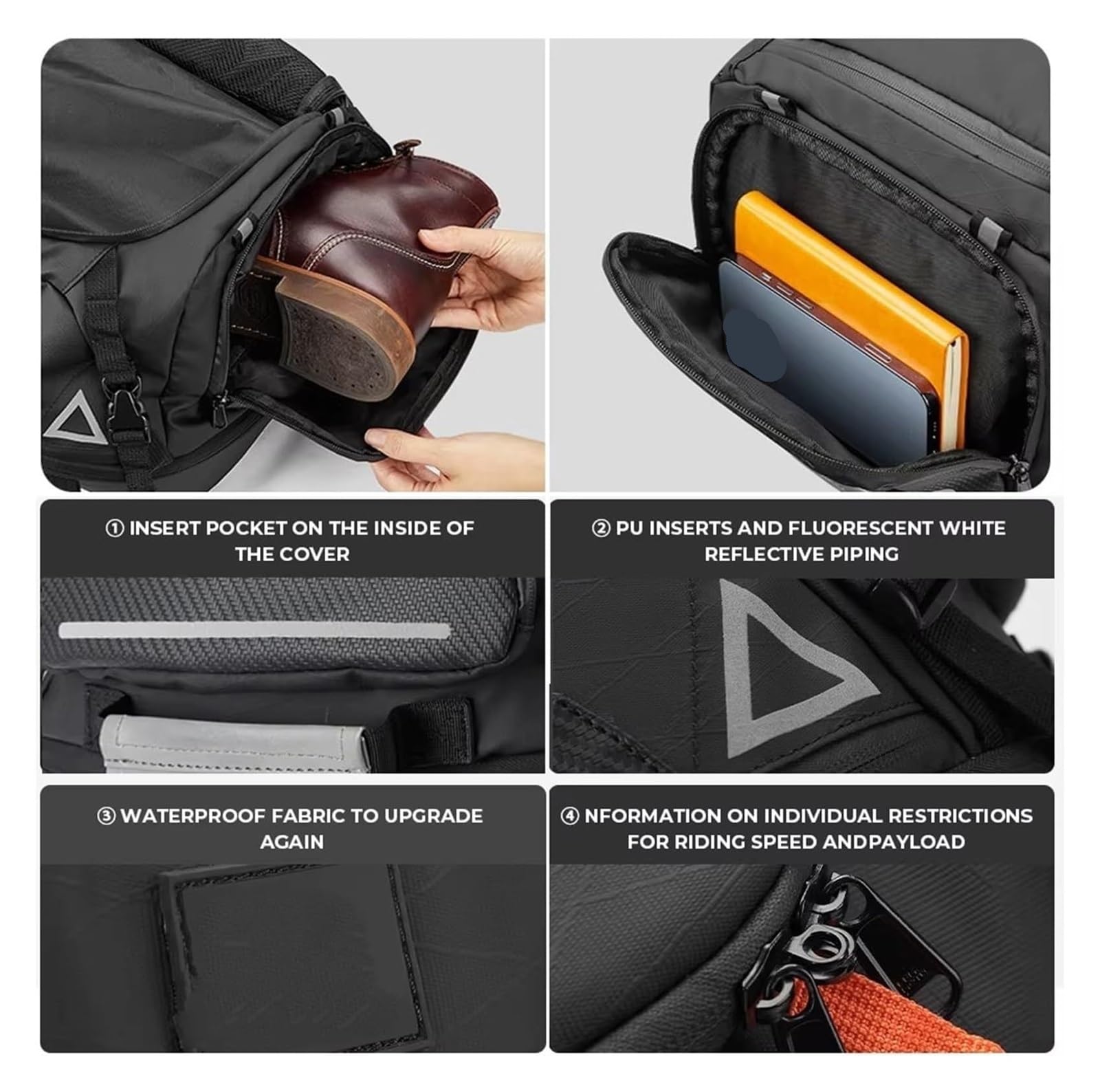 Moto Paraurti Borsa per BMW per R1200GS per R1250GS per R per 1200GS per 1250 per Moto Laterali Portapacchi Borse Motociclette(18L Bag)