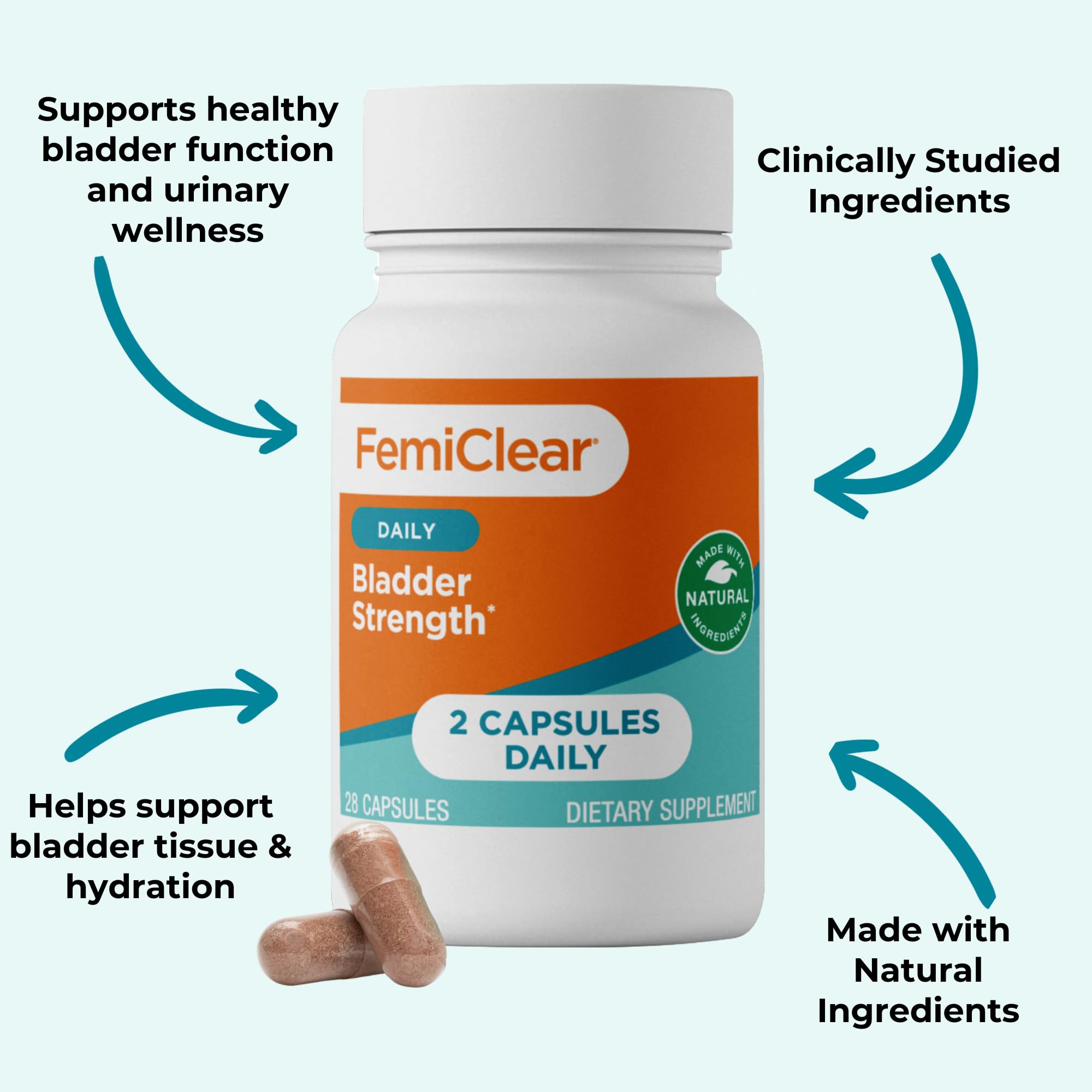 FemiClear Daily Bladder Strength Supplement, 28 Capsules, 14-Day Supply — Amazon image 3