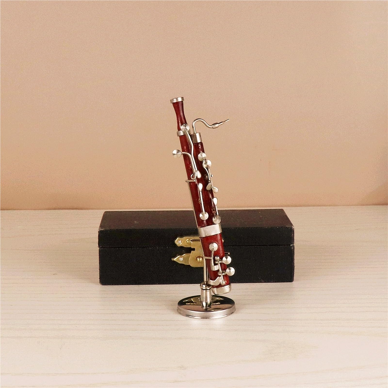Model Mini Instrumentu Muzycznego Czarny/złoty 10/15 Cm Model Fagotu Duży Model Instrumentu Dętego Dekoracja Domu(Red,10cm)