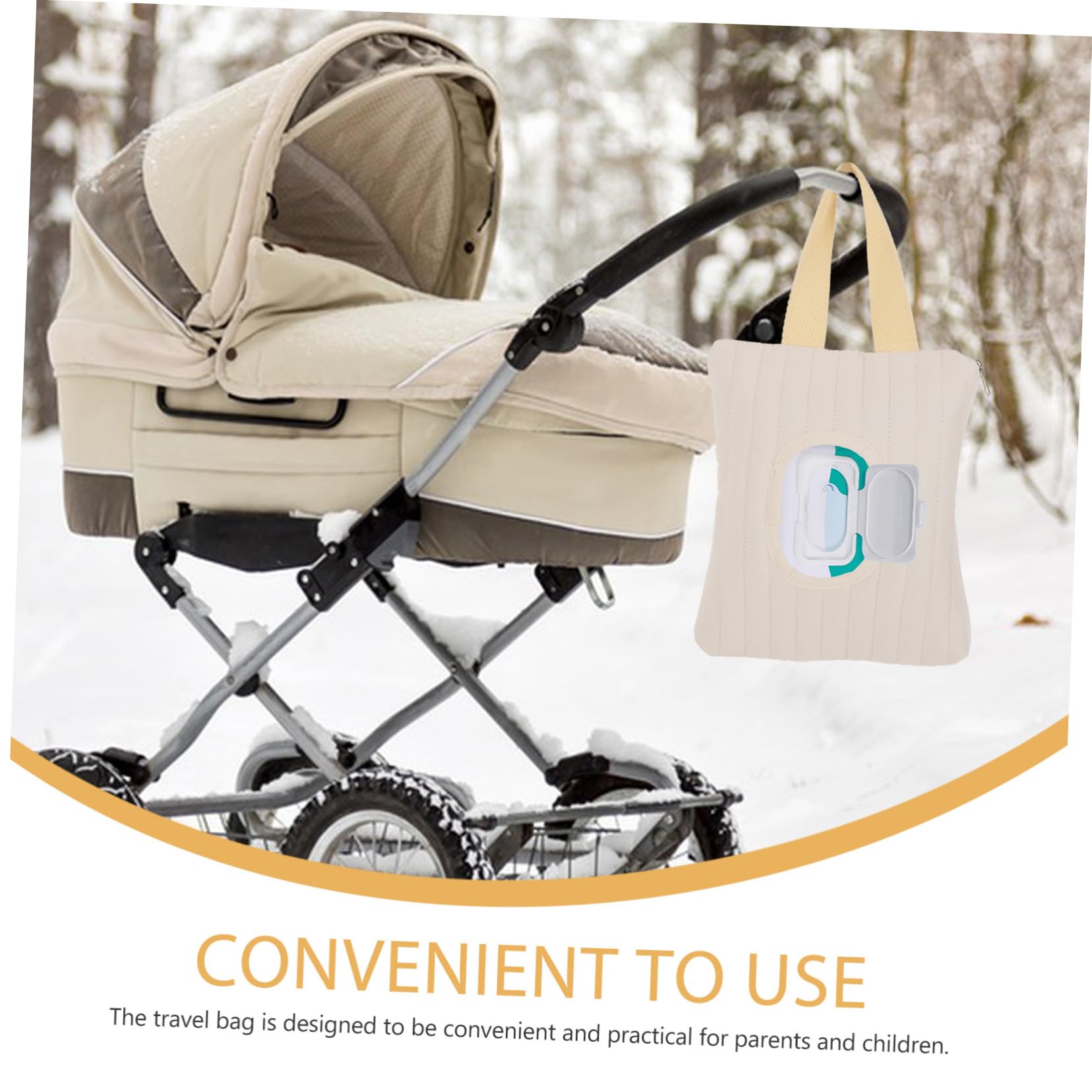 Abaodam Wet Tissue Case with Cute Bunny Design Portable Reusable Wipe Dispenser for Travel Spacious Wipe Holder for Wipes for Go Parents