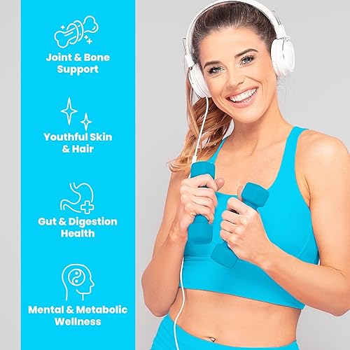 Miniatura 3 de Portions Master Complejo de colágeno de 3000 mg, bovino hidrolizado tipo I y III, sin OMG, antienvejecimiento, articulaciones, cabello y uñas (120