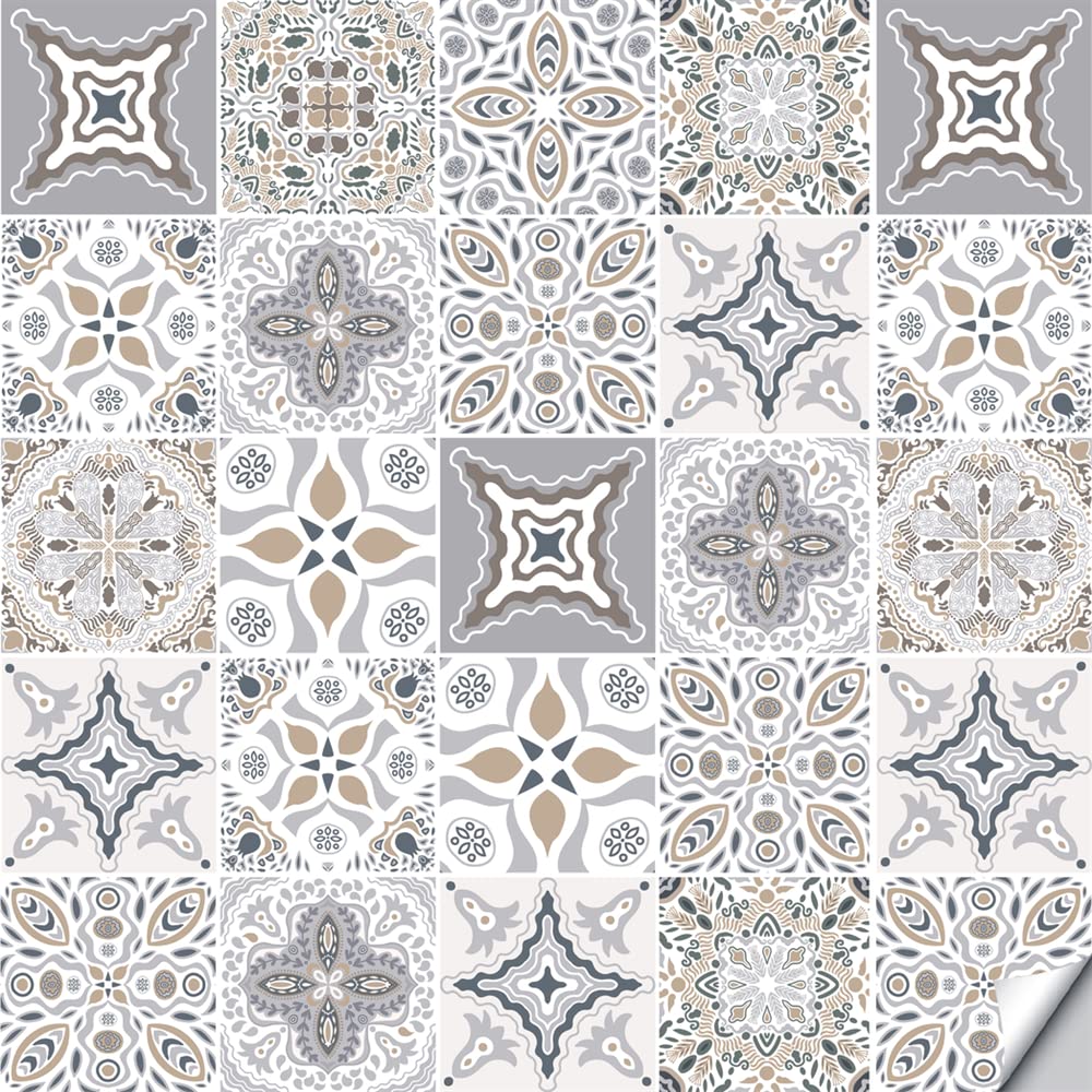 Photo 1 of 25Pcs 4"x4"Inch Peel and Stick Backsplash for Tile Stickers,Waterproof for Walls Stickers,Fireplace, or Wall Decals for Your Kitchen? Stickers for Kitchen and Stick on Tile Fm08