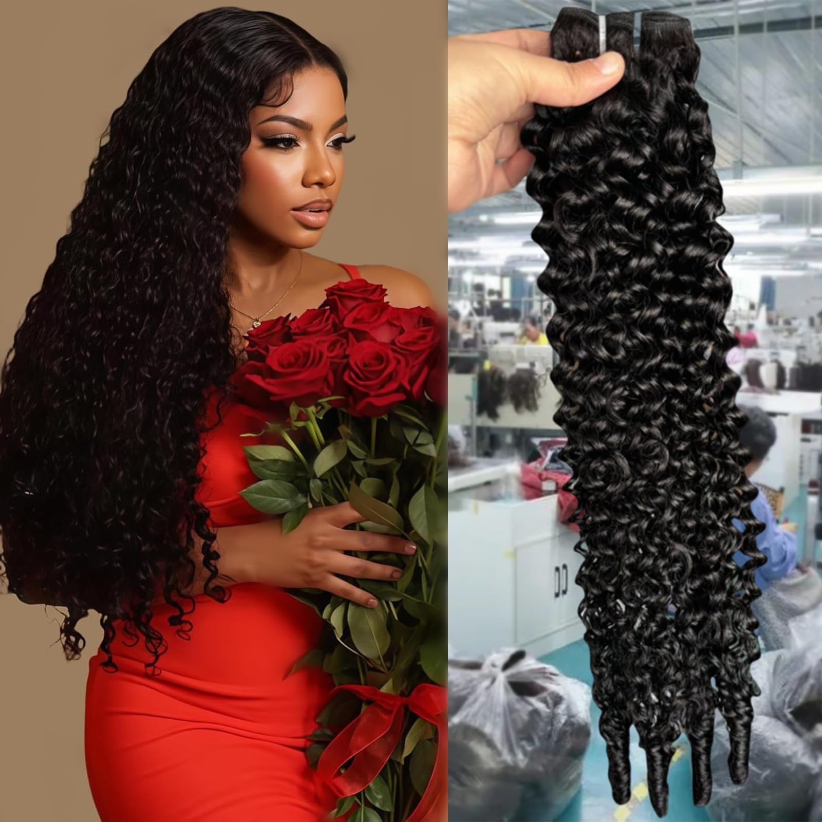 Burmese Curly Bundles Human Hair Extensions Paquetes De Cabello Humano Rizado Birmano Con Punta Rizada Elástica Sujetar Bien El Rizado Negro Natural 100g/PC 1 Bündel 20 Inch