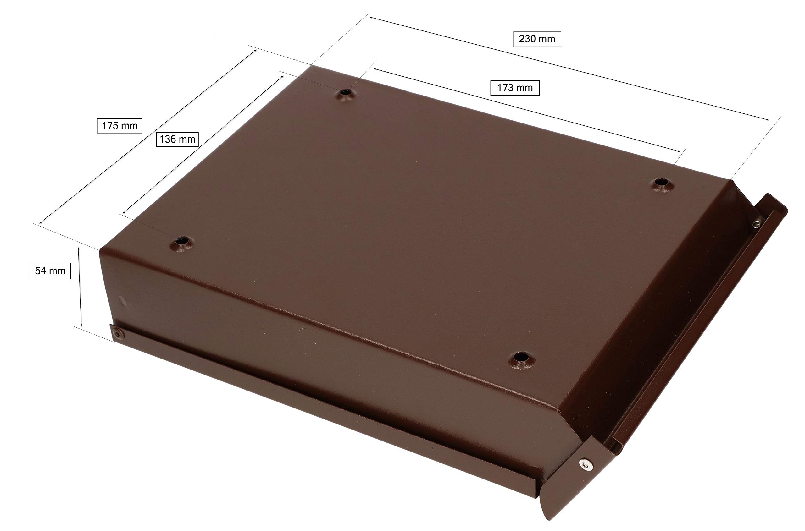 KOTARBAU Buzón de 260 x 180 x 55 mm, marrón, formato C-5 para periódicos aéreos
