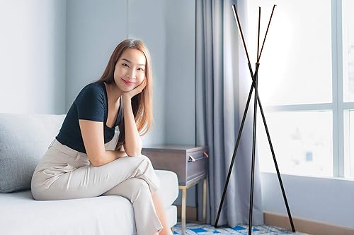 Miniatura 8 de Brightech Stix - Lámpara de pie LED con trípode para sala de estar, lámpara de pie moderna regulable, con 3 luces para dormitorio, iluminación