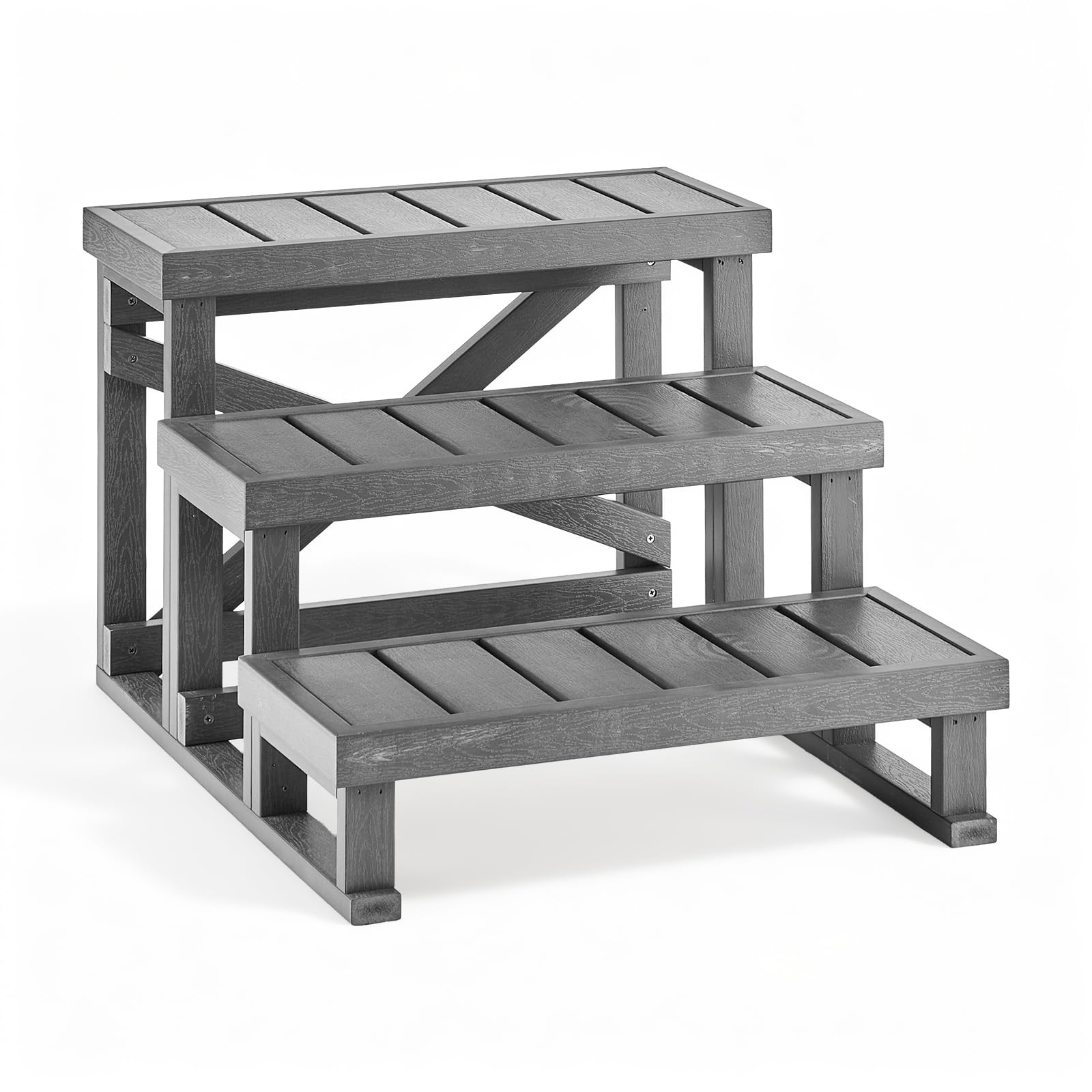 VEVOR Escaleras para Bañera, 3 Peldaños de Plástico Hips, Ancho de 70 cm