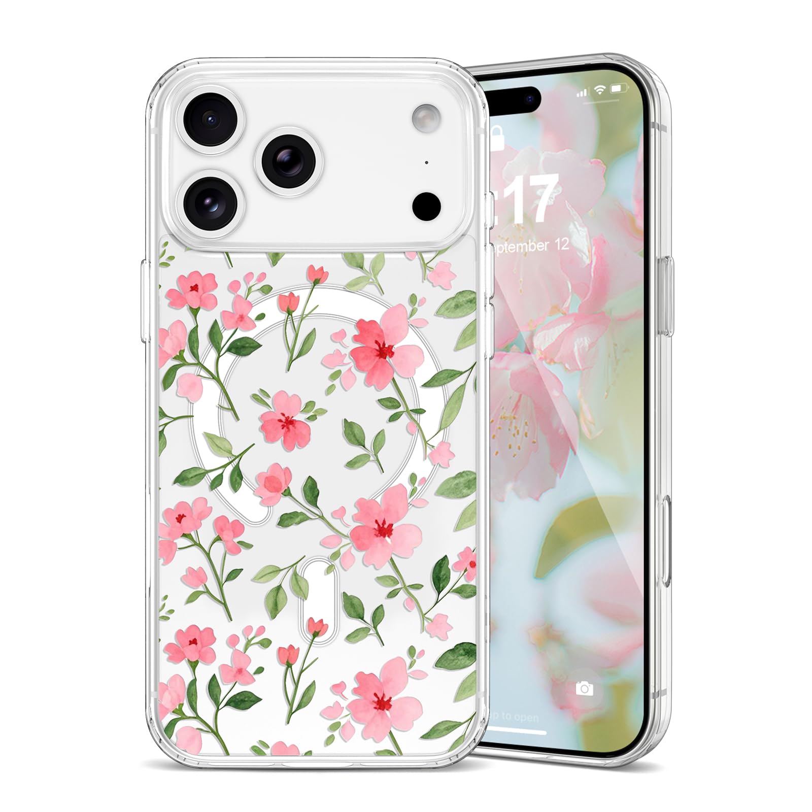 【Sachi23】IPhone17pro max フラワーキーチェーン付き Amazon.com: EYZUTAK Magnetic for iPhone 17 Pro Max Case Flower