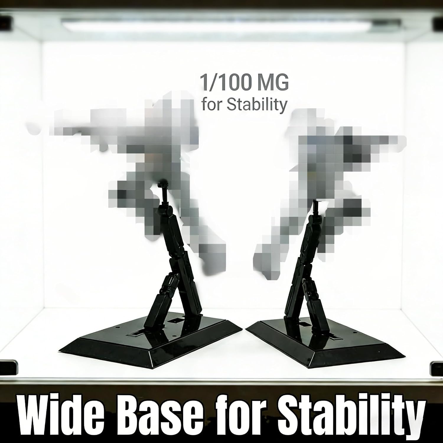 Action Base Display Stand for 1/60 1/100 PG MG Gundam Figure Model Adjustable Plastic Holder Black