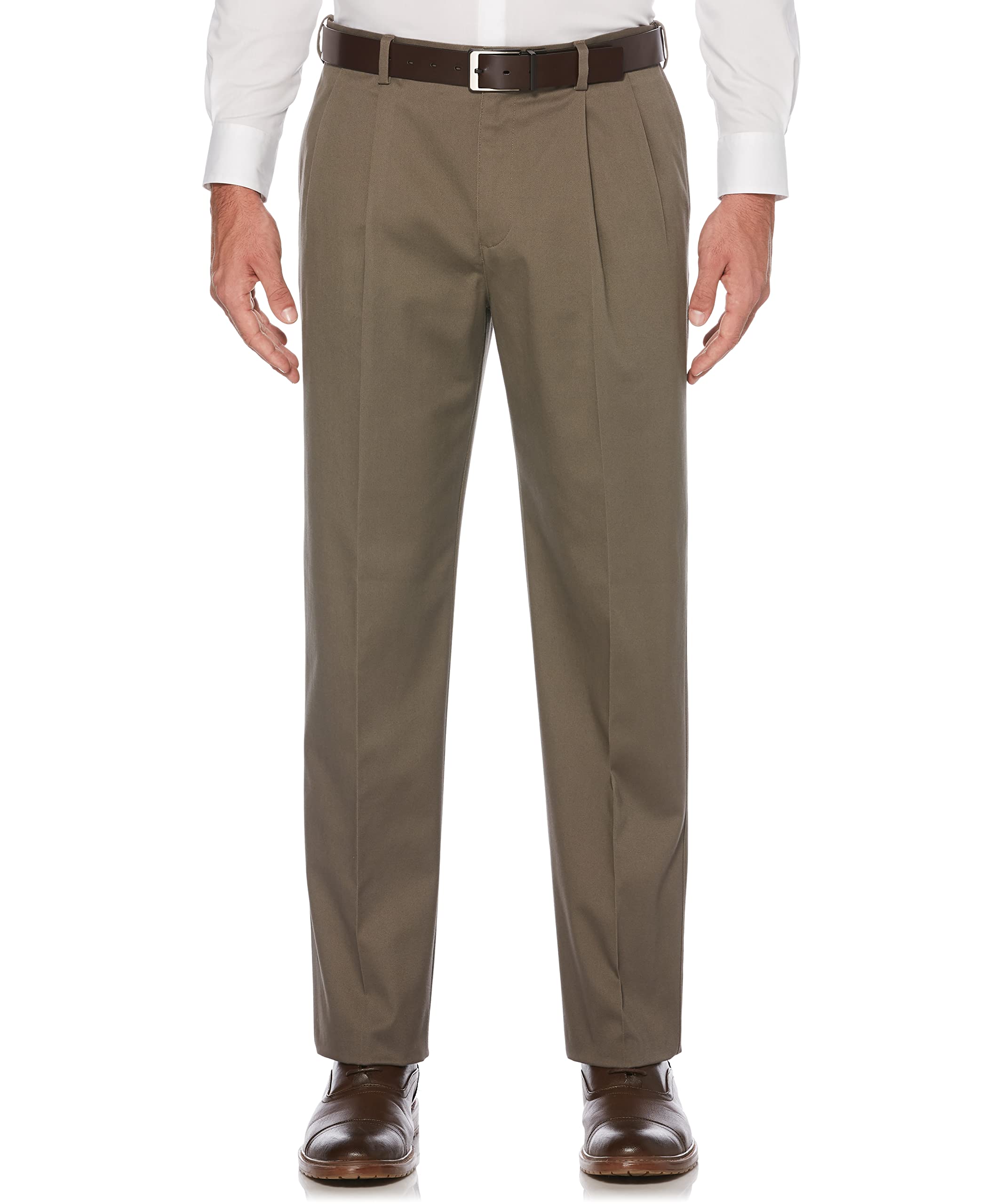 Savane Mens Ultimate Performance Pleated Chino Pants