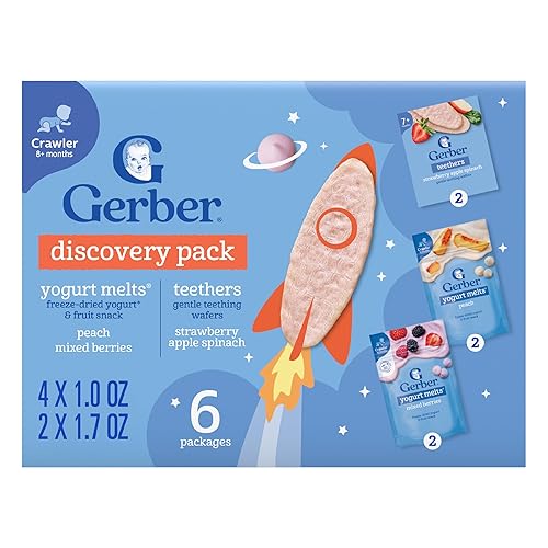 Miniatura 13 de Gerber Yogurt Melts - Bocadillo de yogur liofilizado, bayas mixtas, 1 onza (paquete de 7)