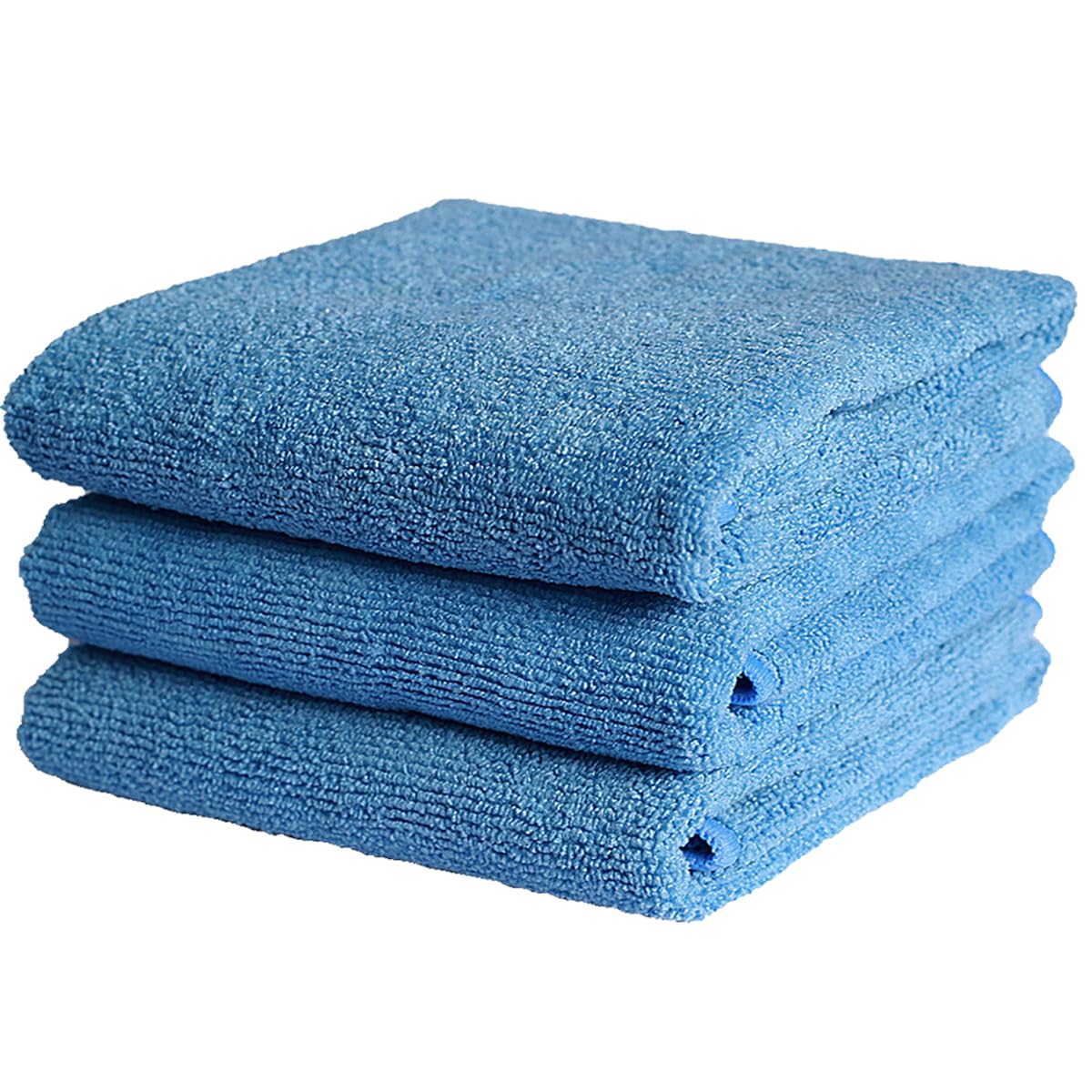 JOPASU Microfibre Cloth 320 GSM Pro (Set of 3, Blue) (40x60 cms) All Purpose Microfiber Cleaning Cloth for Kitchen, Car, Bike, Furniture