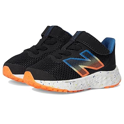New Balance Kids Fresh Foam Arishi v4 Bungee (Infant/Toddler) Kids Shoes Black/Blaze Orange/Blue Agate