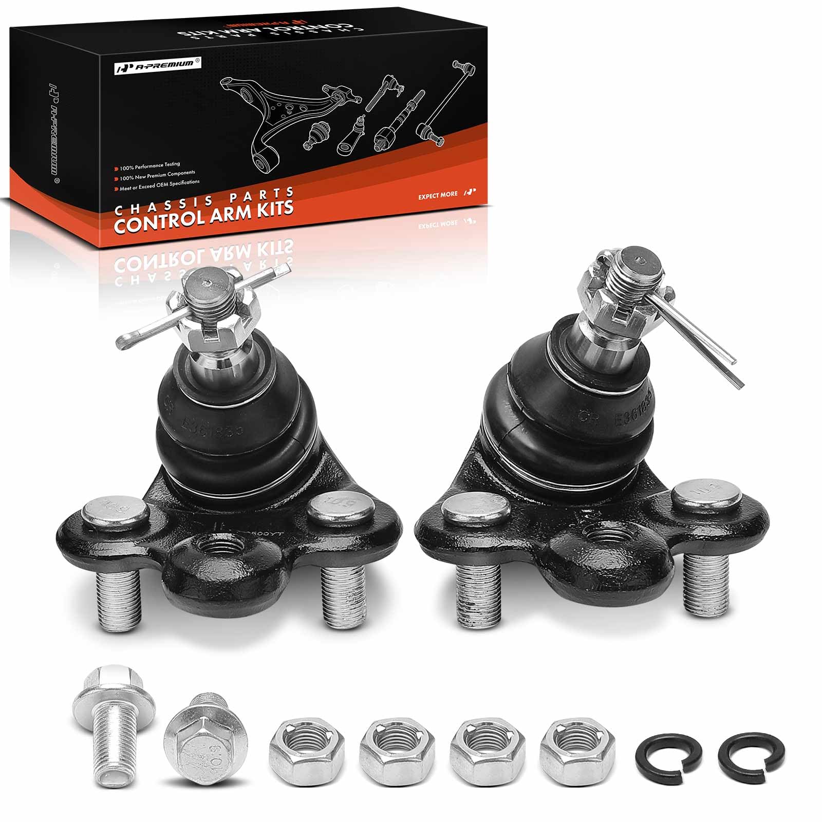 A-Premium 2-Pack Front Lower Ball Joints – Fits Honda Civic & Acura CSX 2006-2011, Bolt-On Type