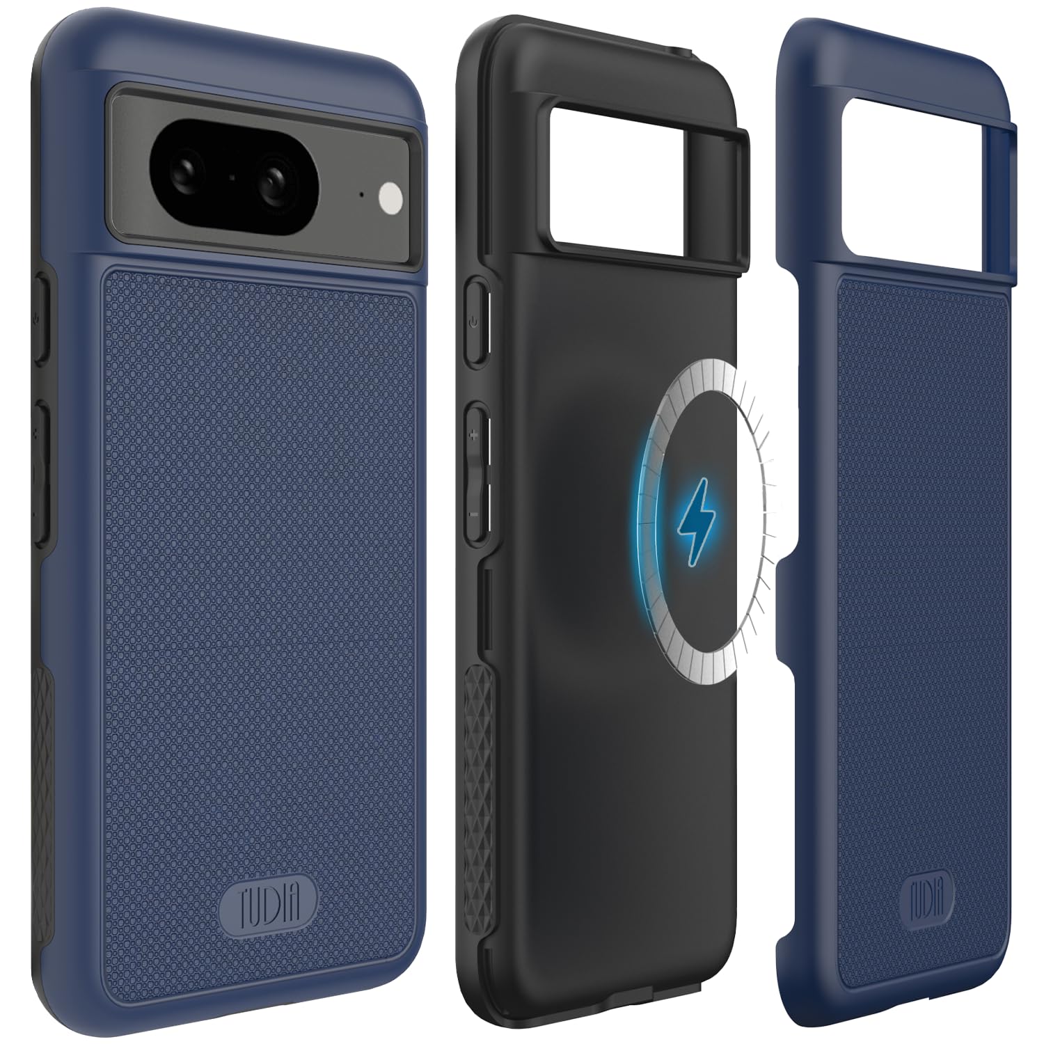 TUDIA MergeGrip [Magsafe Compatible] Designed for Google Pixel 8 Case (2023) - Dual Layer [Military Grade] Shockproof Slim Rugged Tough Heavy Duty