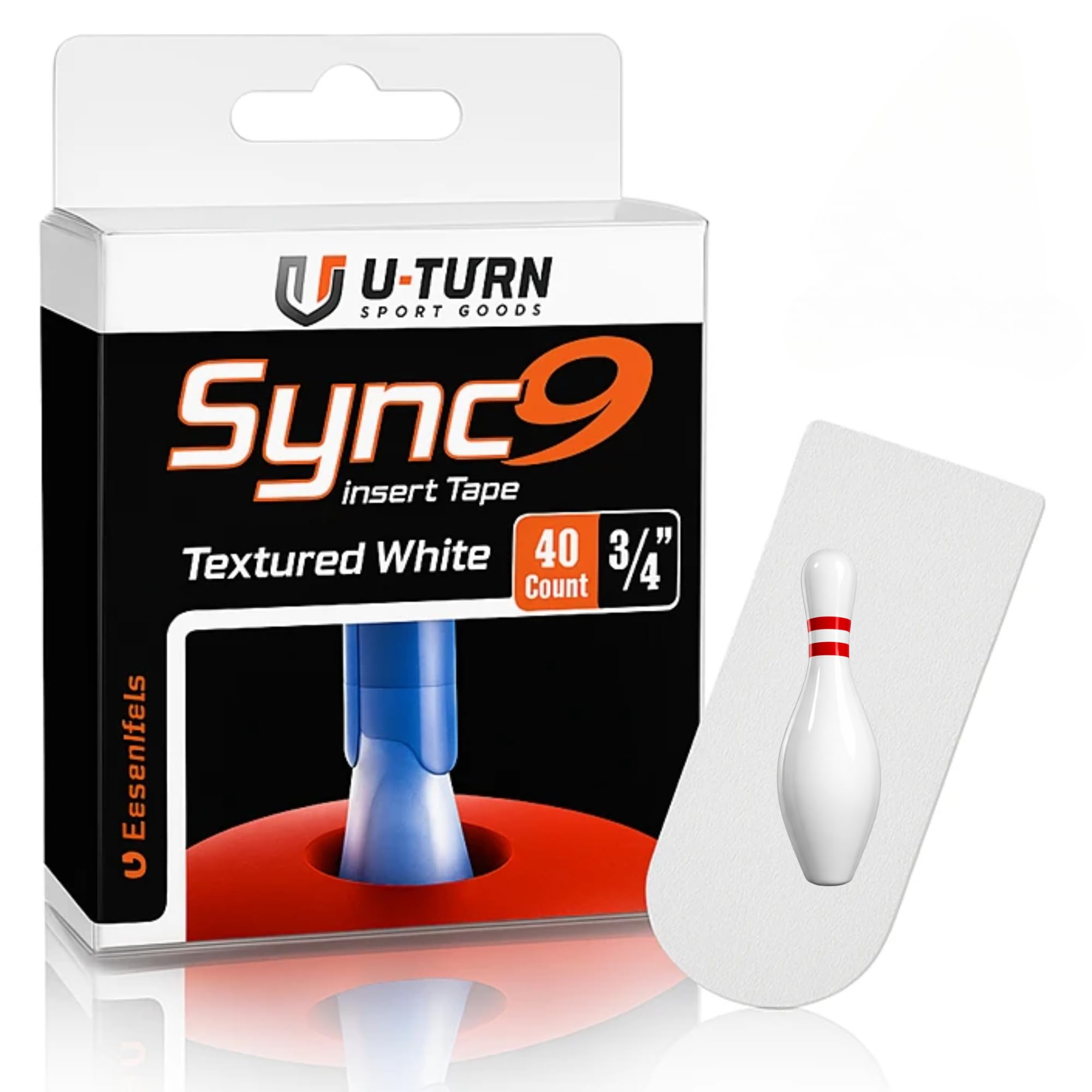 Genérico U-Turn Sport * Sync White, ruban d'insertion en tissu texturé ; accessoires Bowling ; entretien ; boules : boules.