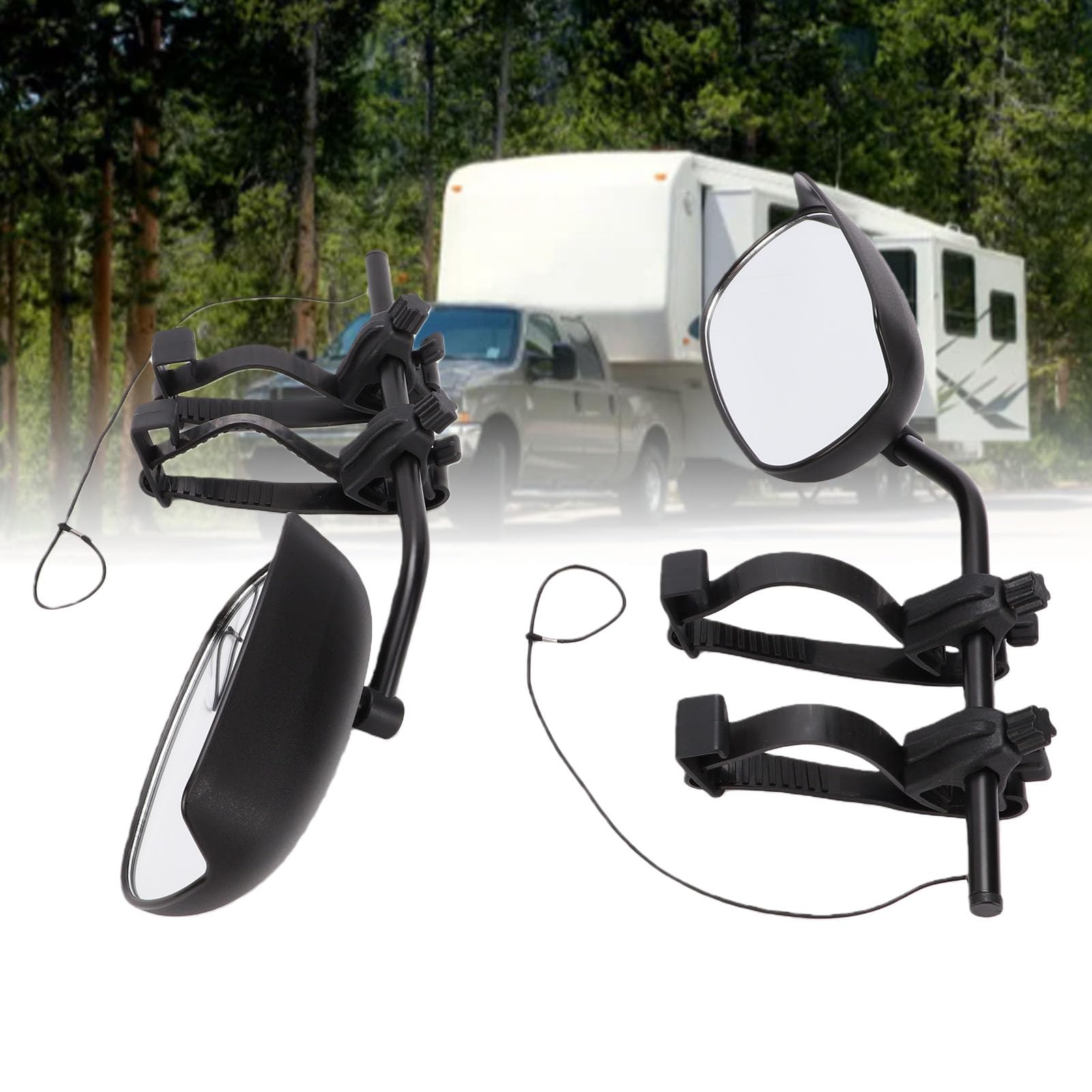 Tbest Lusterka Holownicze, Regulowane w 360 Stopniach, Pokrowiec