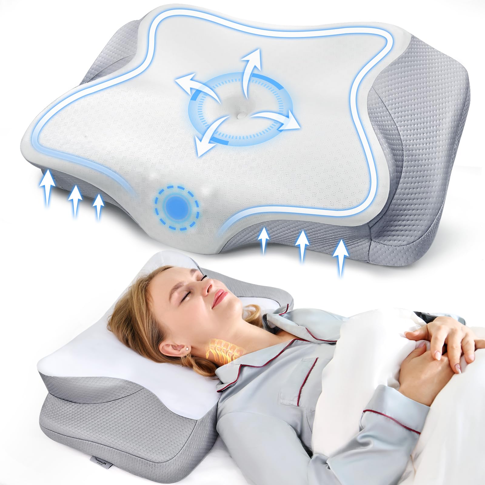 枕 MOS Support Pillow Amazon.com: Muzsoul Cervical Pillow for Neck & Shoulder Pain