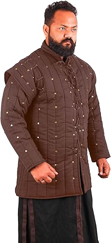 Miniatura 2 de THE MEDIEVALS Capa acolchada gruesa de Gambeson Aketon Chaqueta Armadura Tela de algodón