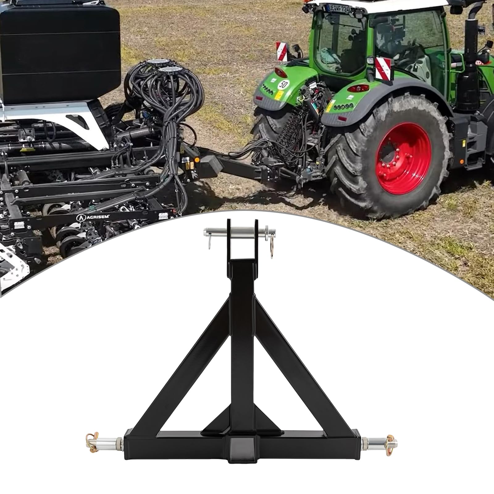 3 puntos de enganche de remolque adaptador de enganche de remolque con receptor de remolque de 2" para la mayoría de tractores y remolques adecuado para equipos agrícolas y subcompactos
