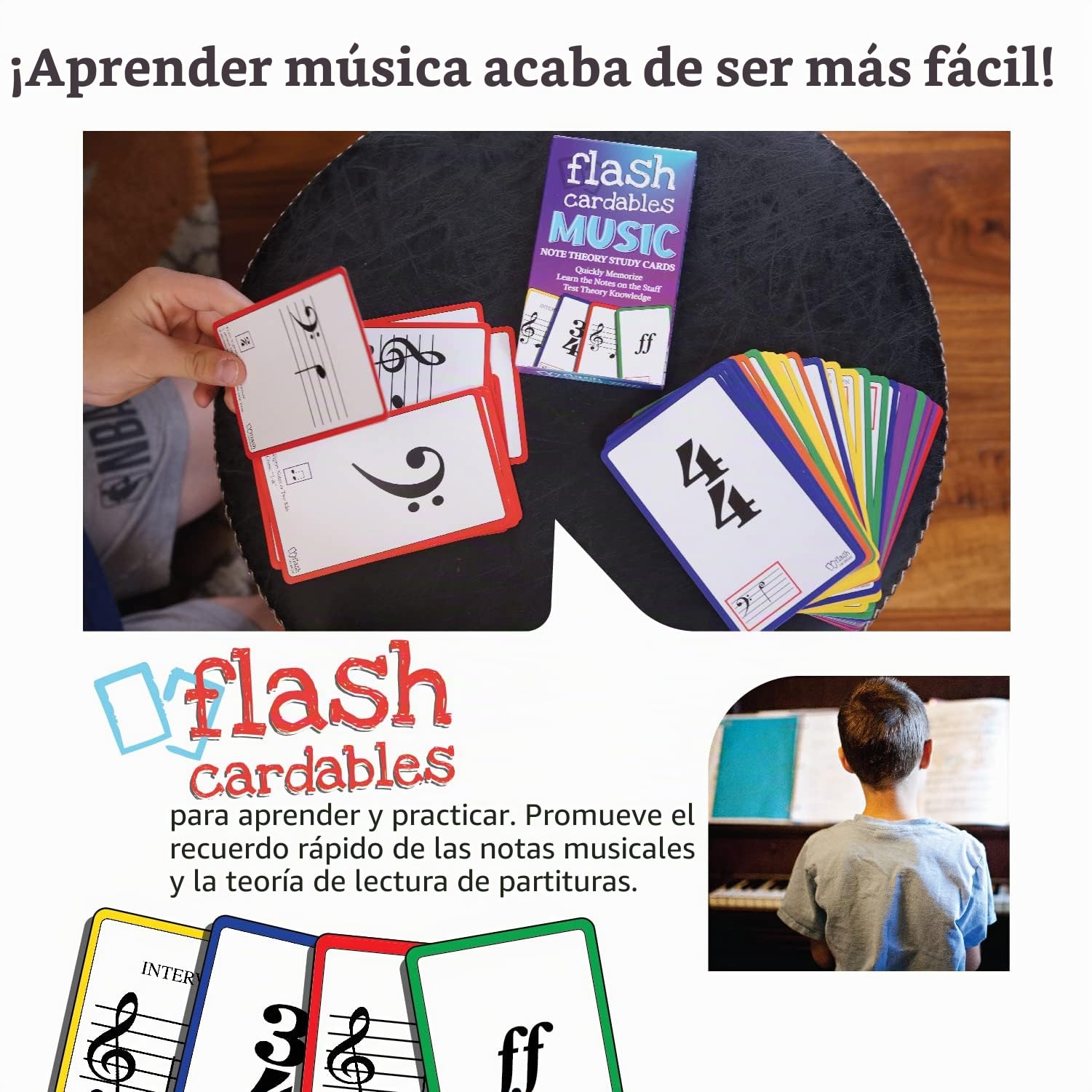 Tarjetas Flash de música Premium Flashcardables