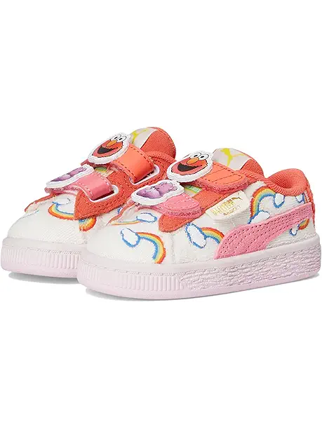 Детские кроссовки PUMA Kids Basket Care Bears X Sesame Street Hook And Loop (Toddler) на каждый день