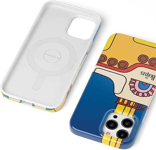 Miniatura 5 de Casely Funda diseñada para iPhone 13 Pro Max  Beatles  Yellow Submarine  Funda clásica compatible con MagSafe