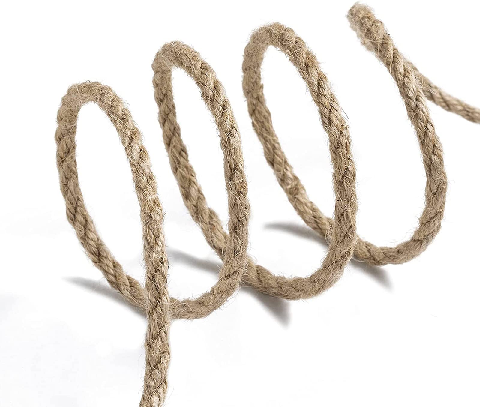 100m Spago per Decorazioni in Canapa 5mm - Corda per Tiragraffi per Gatti, Spago Multiuso per Fai da Te e Giardinaggio