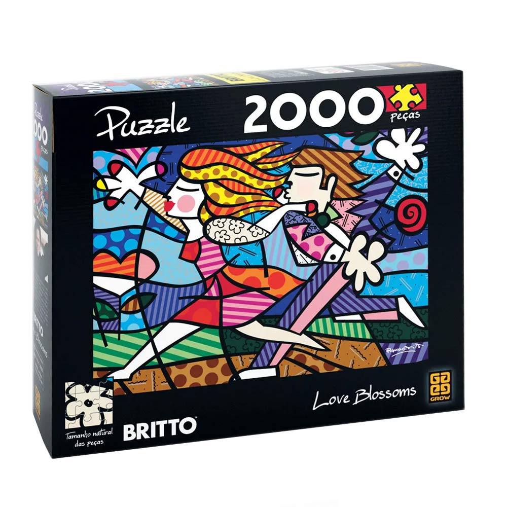 Quebra-Cabeças Romero Britto Love Blossoms 2000 Peças Grow