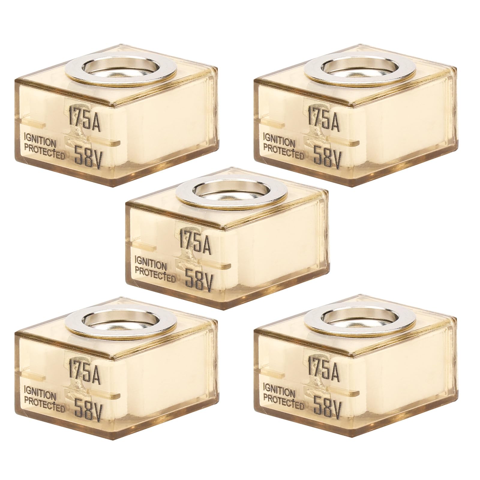 BUSSALIX IPBF Marine Rated Battery Fuse 58V Ignition Protected for Multiple Batteries Deal for Boats Trucks RVs Construction Vehicles Ceramic & UL94V0