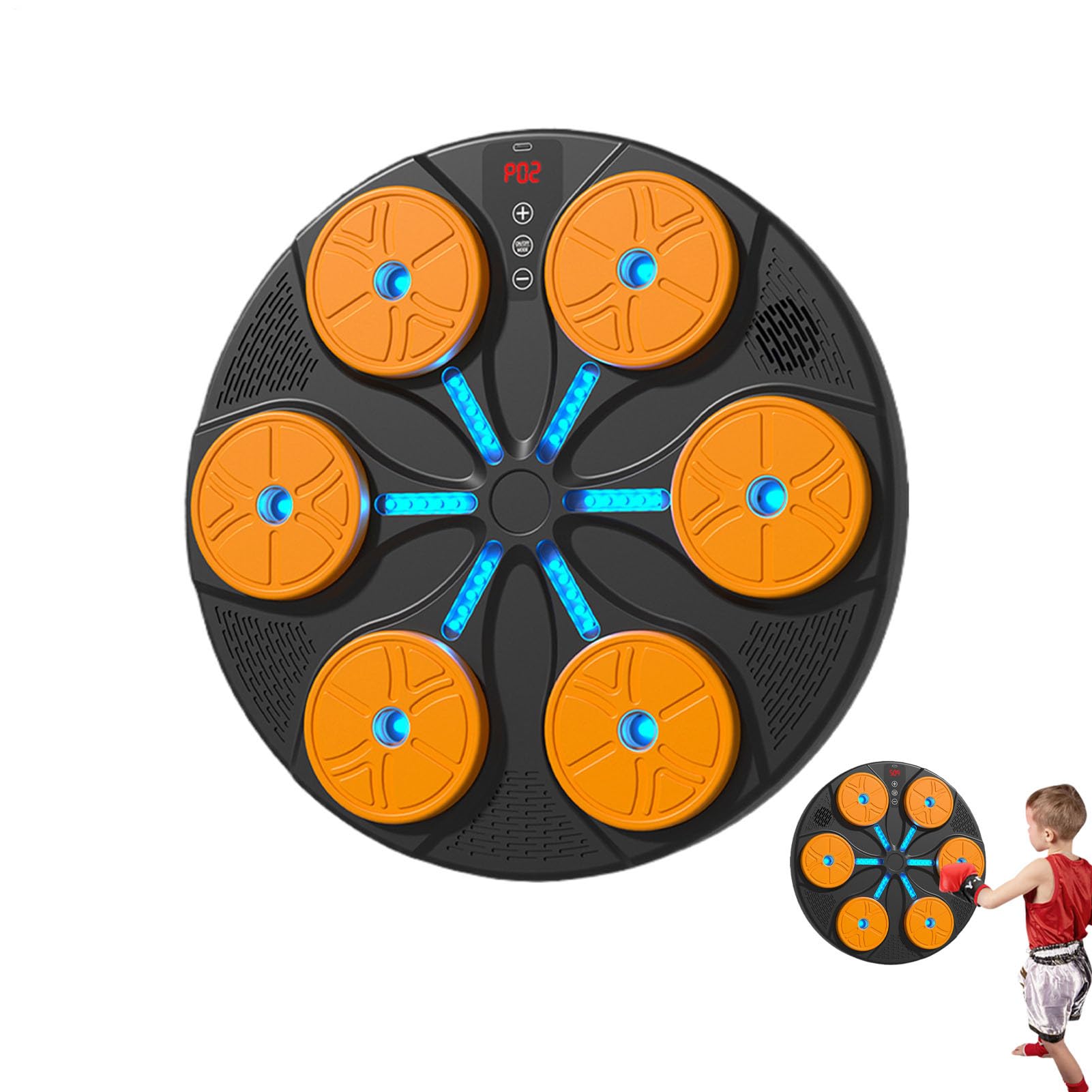 Máquina De Boxeo Musical Inteligente Entrenador Interactivo de Objetivos | Con Iluminación RGB, De Pared Y Música Para Hombres Y Mujeres Oficina Gimnasio Entrenamiento Fitness Interior