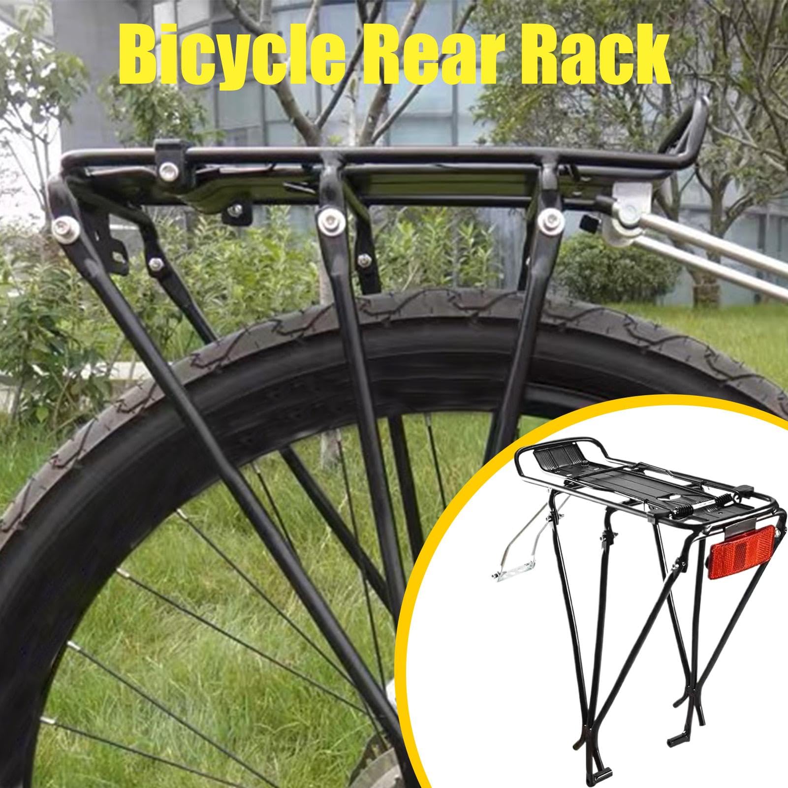 Soporte Trasero para Ciclismo, aleación de Aluminio, Soporte de liberación rápida con Reflector, Soporte de alforja, Carga máxima de 50 kg