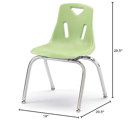Miniatura 2 de Jonti-Craft Berries 8146JC1130 - Silla apilable con patas cromadas, 16 pulgadas de altura, color lima