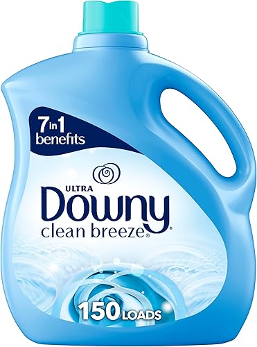 Downy Suavizante líquido para ropa Ultra Laundry (acondicionador de telas), Clean Breeze, 111 fl oz, 150 cargas