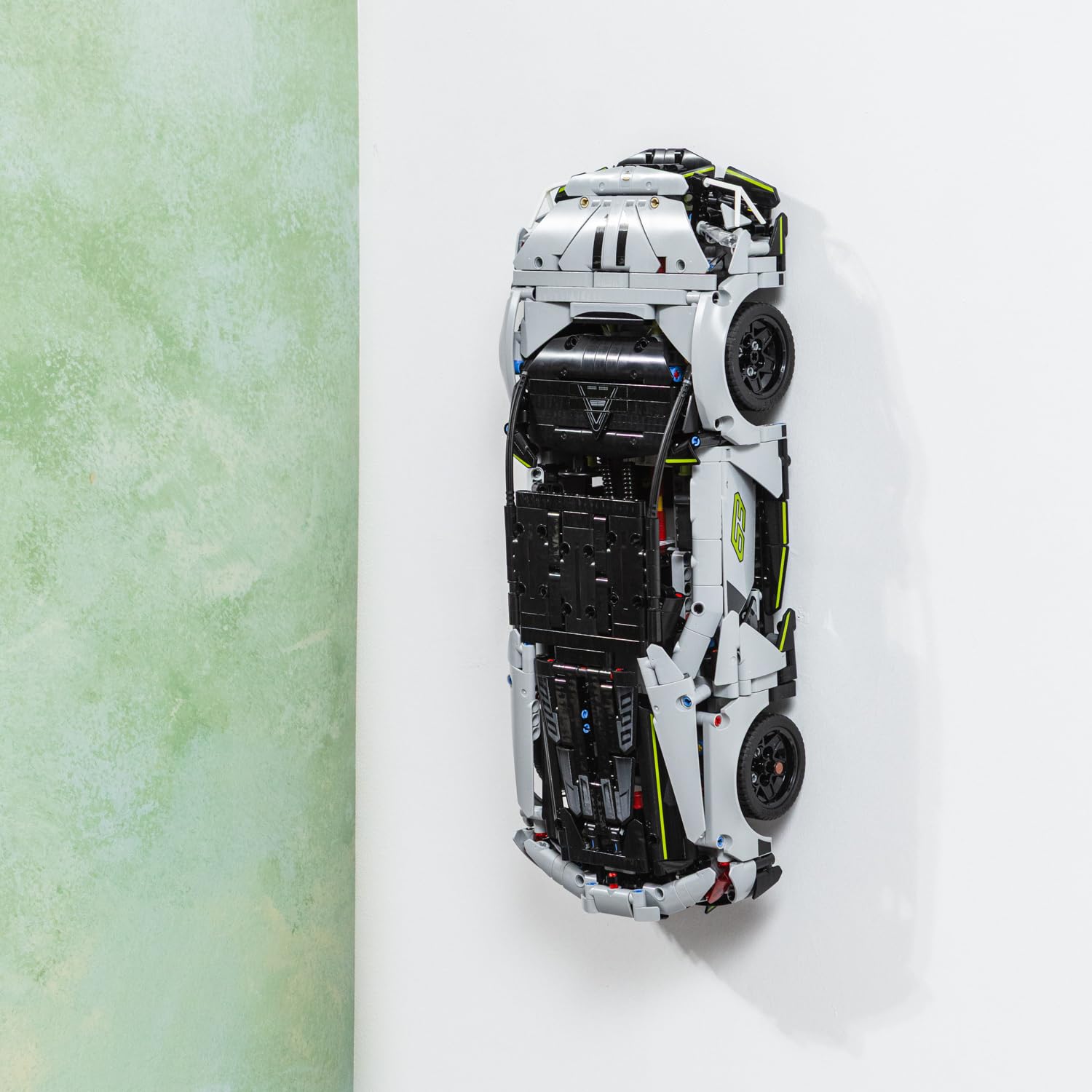Brickify Wall Mount Bracket Compatible With Lego Technic Lamborghini Revuelto 42214 - Space Saving Car Display - Car Not Included