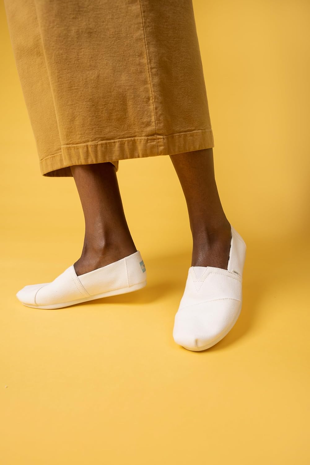 TOMS womens Alpargata Recycled Cotton Canvas Loafer Flat, White, 6 US - Image 2