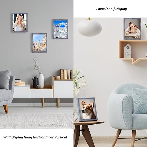 Vista 368 de Marco gris rústico de 18 x 24 pulgadas, marco para póster de 18 x 24 pulgadas, color gris envejecido, grande, retro, natural, 24 x 18 pulgadas