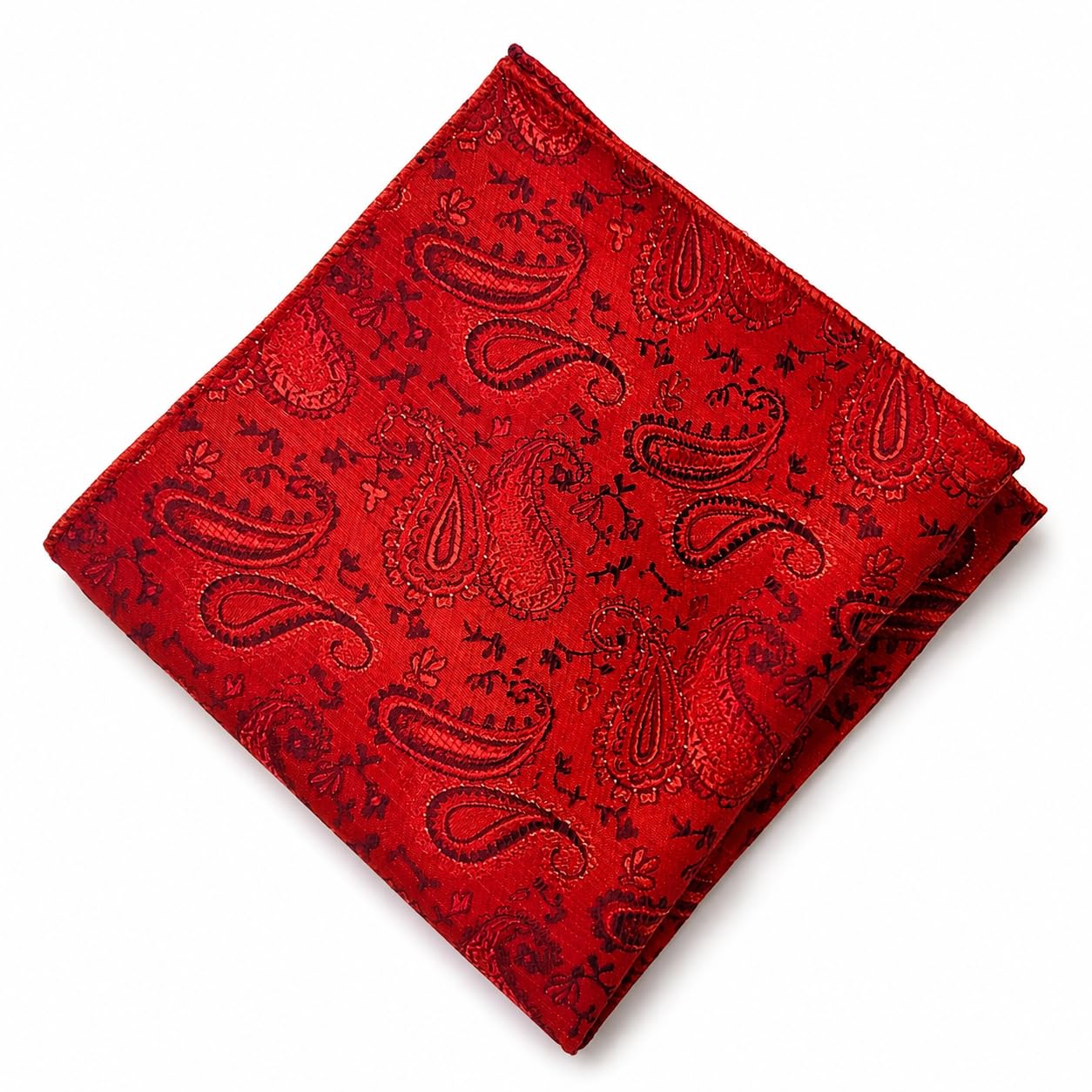 voici France Men's Designer Pocket Square Paisley Satin Microfiber Free Size-picture-49