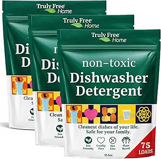 Dishwasher Detergent Powder | Natural Dish Detergent, Dishwasher Soap | Plastic Free, Plant-Based, Clean, Heavy Duty Hard Water Stain & Grease Remover | Fragrance Free | 12.5 oz (Pack of 1)