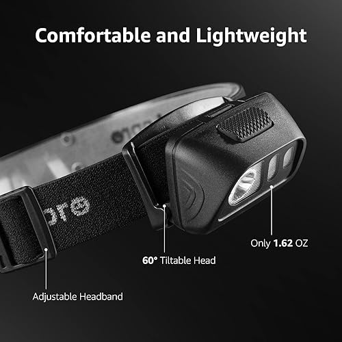 Miniatura 4 de Lepro Linternas LED para faros delanteros, 1500Lux con 6 modos de iluminación y luz roja, IPX4 impermeable para camping, senderismo, mochilero,