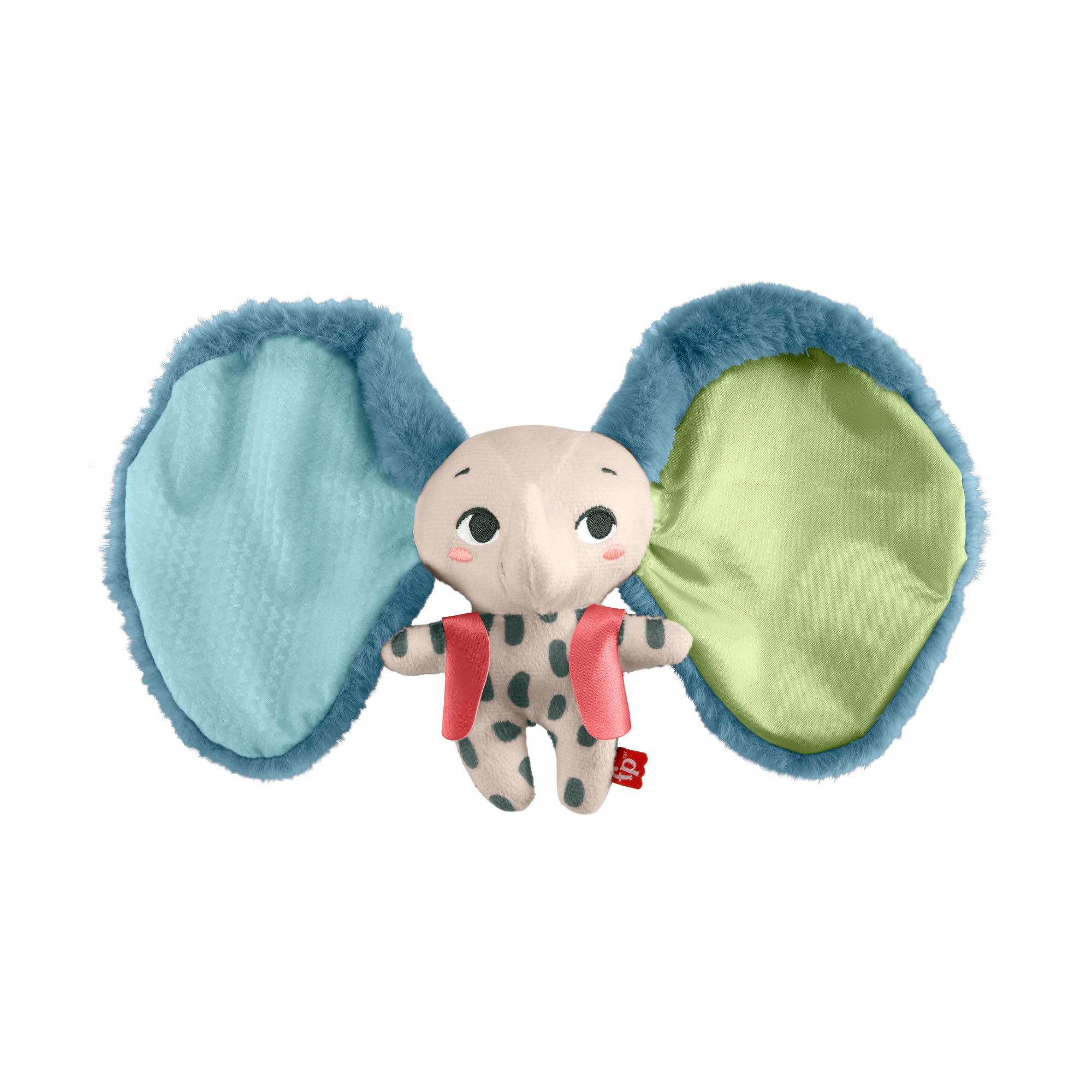 Fisher-Price Planet Friends Elefantito adorable orejas grandes Juguete sensorial para bebé recién nacido, fabricado con un 90% de plástico reciclado y embalaje certificado FSC, 3+ meses (Mattel HKD63)