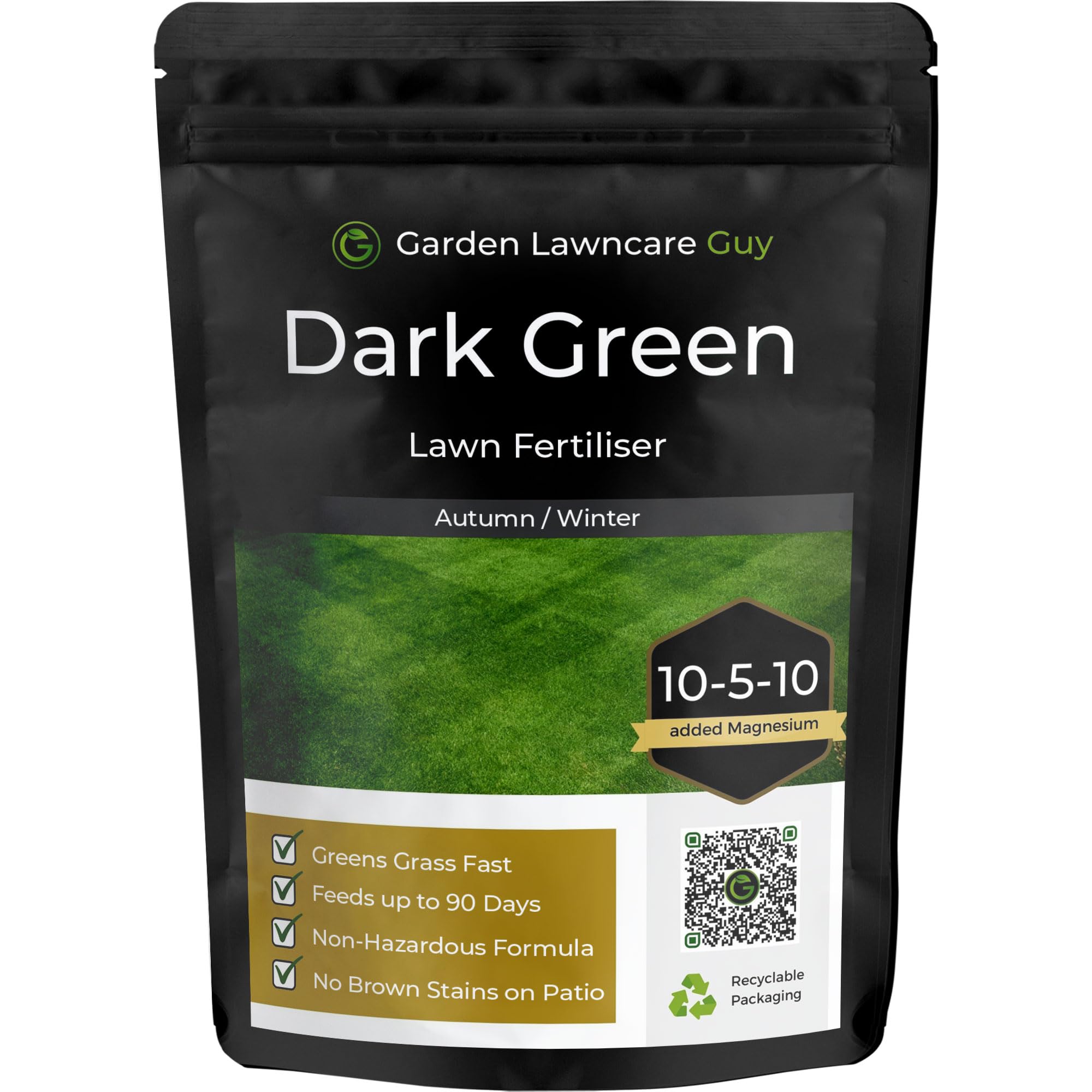 Dark Green Lawn Fertiliser - Autumn/Winter Grass Feed - Fast Acting & Long Lasting - Safe for Gardens - Child and Pet Friendly Turf Thickener - Garden Lawncare Guy
