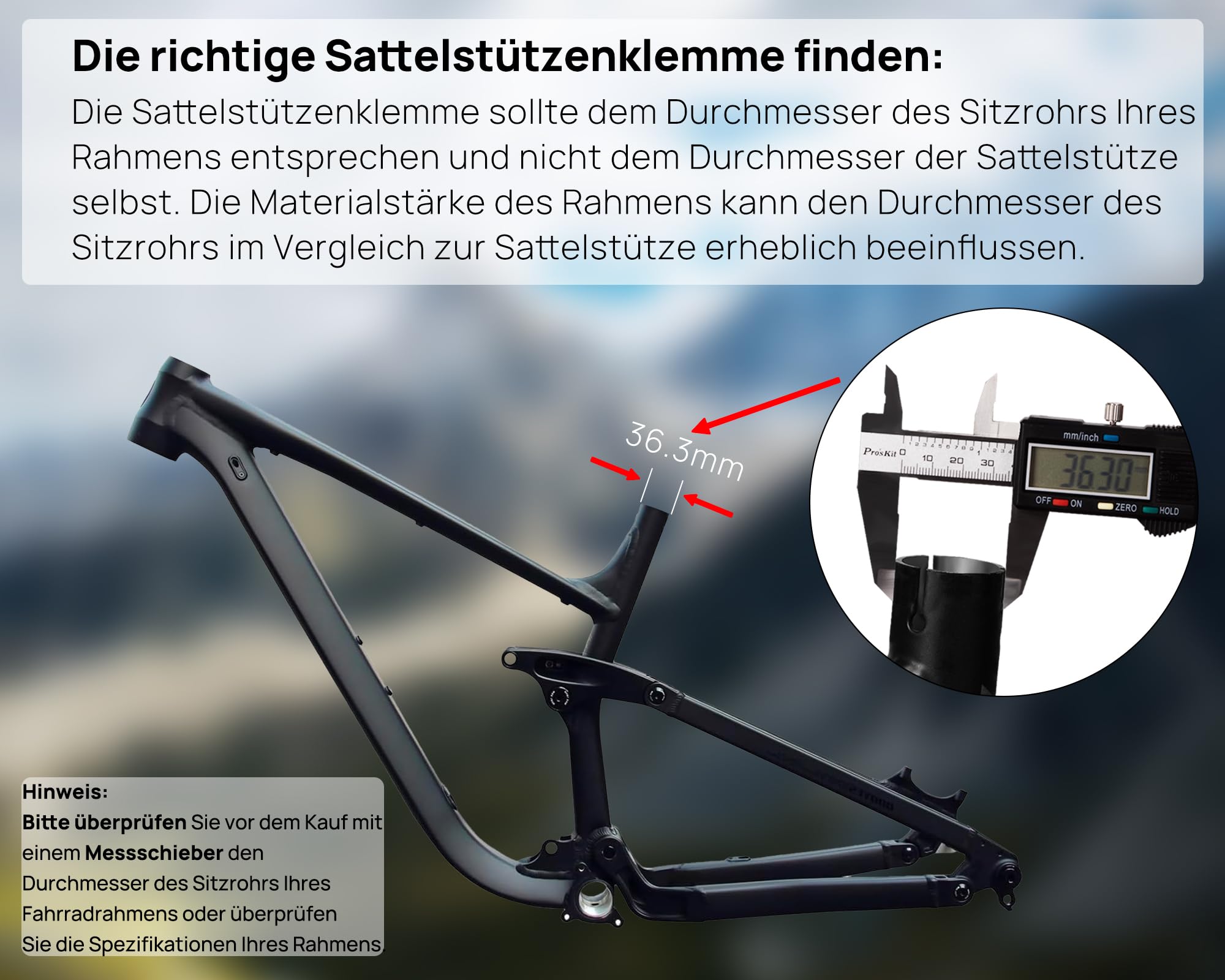 FIFTY-FIFTY Collier de Selle Vélo, Collier de Tige de Selle Alliage d'Aluminium 28.6/29.8/31.8/34.9/36.4/38.6mm pour VTT Vélo Route (34.9mm, Noir)