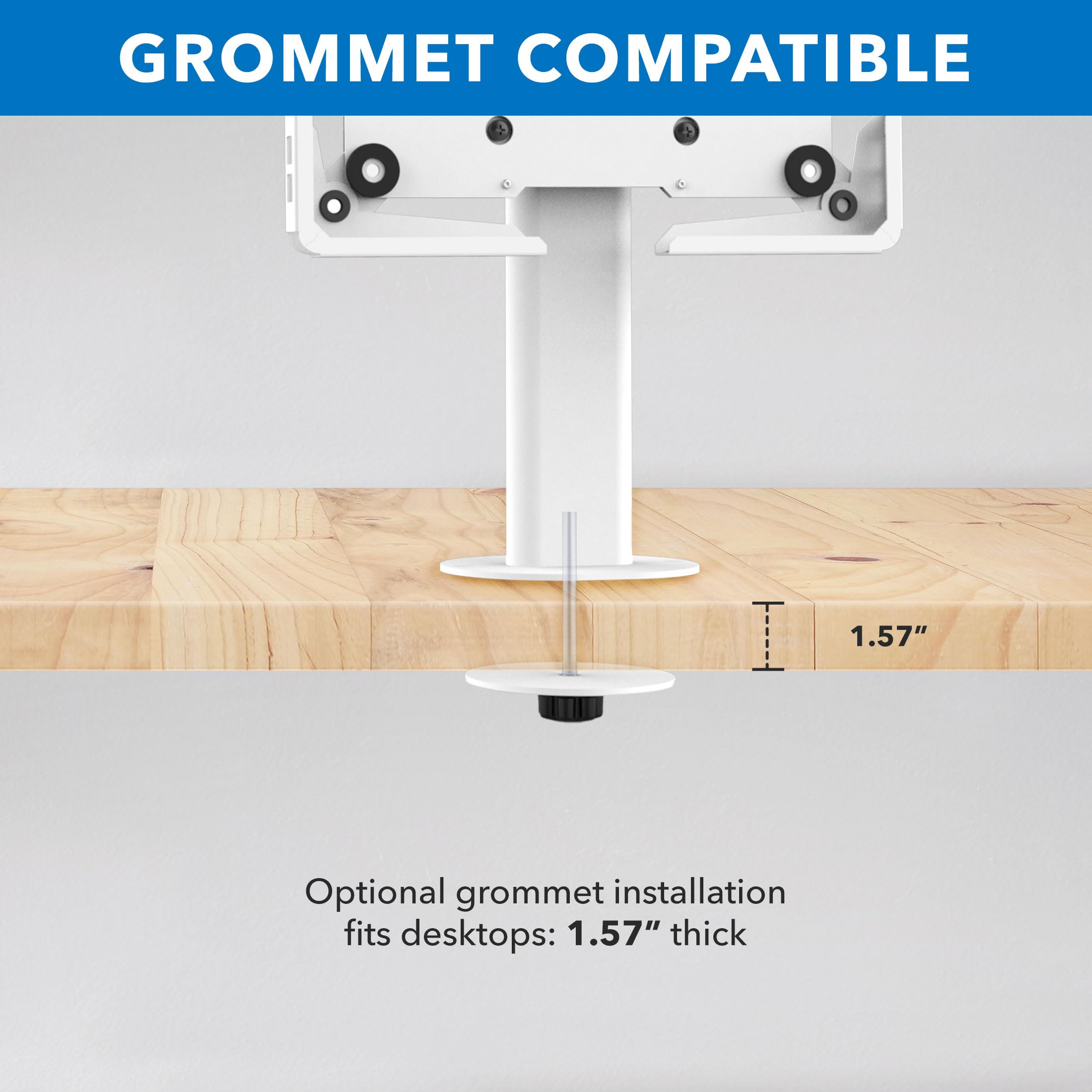 Mount-It! Soporte universal para tablet con inclinación, antirrobo, soporte para iPad POS, se adapta a tabletas de pantalla de 9.7 a 13 pulgadas, rotación de 90° para visualización vertical y